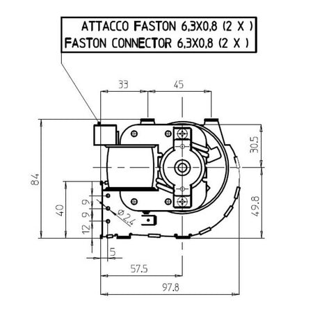 Ventola tangenziale FERGAS 4M5206 stufe a pellet 14706035