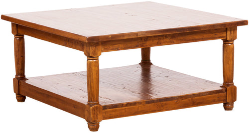 Biscottini Tavolino da fumo quadrato Biscottini Country legno tiglio noce 90x90x45 Made