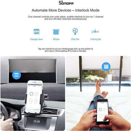 Interruttore Intelligente Sonoff 4chr3 Wi-fi Smart Switch A 4 Canali Alexa Google