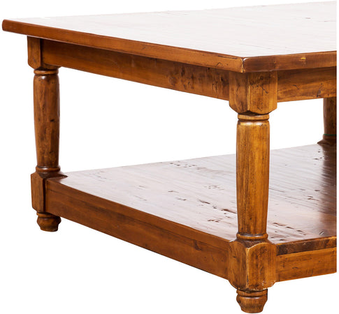 Biscottini Tavolino da fumo quadrato Biscottini Country legno tiglio noce 90x90x45 Made