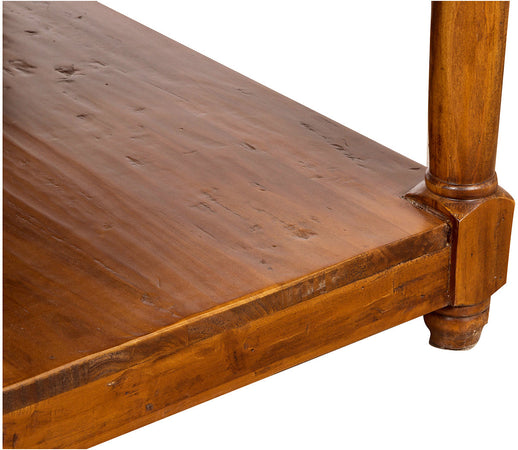 Biscottini Tavolino da fumo quadrato Biscottini Country legno tiglio noce 90x90x45 Made