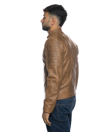 U05 - Biker Uomo Cuoio in vera pelle