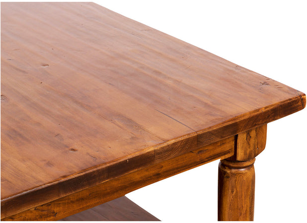 Biscottini Tavolino da fumo quadrato Biscottini Country legno tiglio noce 90x90x45 Made