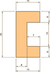 170ml-bancale-di-Battiscopa-SQUADRATO-BIANCO-Passacavo-bassissimo-25x13x2000mm-in-POLIMERI
