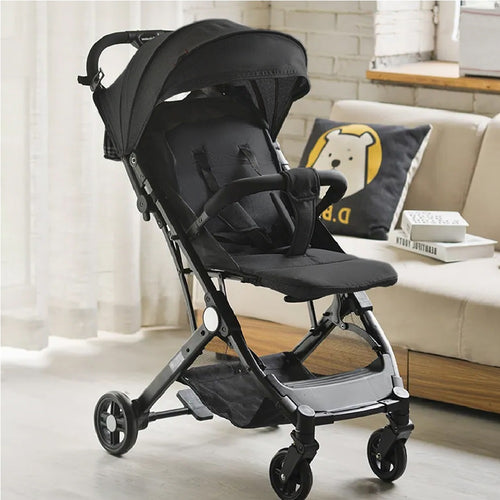 Passeggino Ultraleggero Chiusura Facilitata Salvaspazio Portata 15 kg Nero