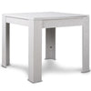Tavolo da Pranzo Quadrato 90x90cm Allungabile a 180cm Apertura a Libro Bianco