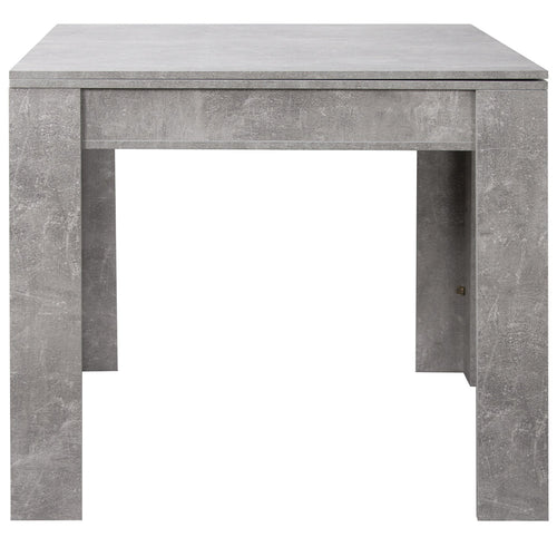Tavolo da Pranzo Quadrato 90x90cm Allungabile a 180cm Apertura a Libro Cemento