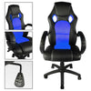 Sedia Gaming Poltrona Ufficio Direzionale 5Ruote Girevoli Sportiva Racer Nero Blu
