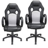 Sedia Gaming Poltrona Ufficio Direzionale 5Ruote Girevoli Sportiva Racer Nero Grigio