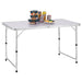 Tavolo PicNic Campeggio Alluminio 120x60 H70cm Pieghevole in Valigetta 3 altezze