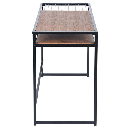 Scrivania Tavolo Consolle PC Legno e Metallo con Portadocumenti Casa Ufficio