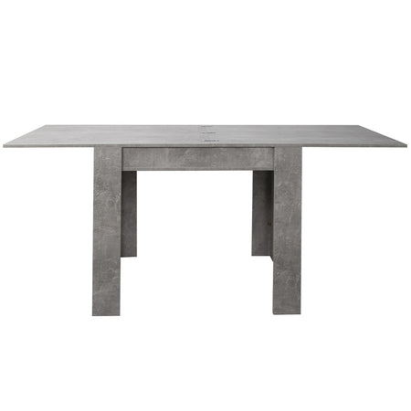 Tavolo da Pranzo Quadrato 90x90cm Allungabile a 180cm Apertura a Libro Cemento