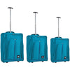 Set 3 Valigie Morbide Trolley da Viaggio Bagaglio a Mano con Ruote h50-55-60 cm