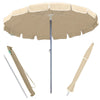 Ombrellone Mare Spiaggia Giardino 220cm Alluminio 16 Stecche con Custodia Air Vent Beige