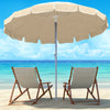 Ombrellone Mare Spiaggia Giardino 220cm Alluminio 16 Stecche con Custodia Air Vent Beige