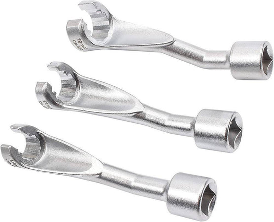 Set 3 Chiavi Aperte Per Raccordi Carburatori Iniettori 1/2" 14 17 19mm Fs-15663