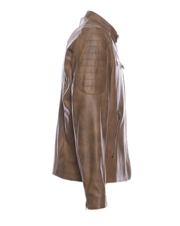 U05 - Biker Uomo Cuoio in vera pelle