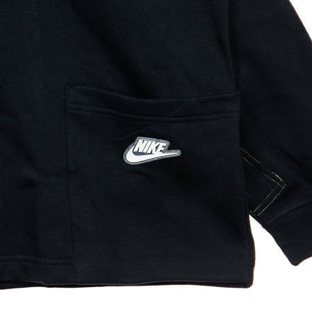 Nike Felpa Leggera Girocollo Donna W Sportswear Crew Earth Day French Terry Black/white da donna