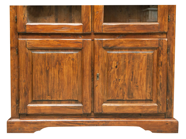 Biscottini Vetrina Country Biscottini legno massello tiglio noce 120x37x197 arredamento