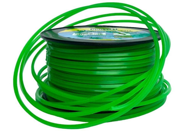 Filo Per Decespugliatore Quadrato 5 Mm Bobina 100mt Taglaerba Cavo Matassa Verde