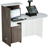 Reception stondata con struttura in nobilitato verniciato cm. 142,5x83x117h