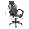 Sedia Gaming Poltrona Ufficio Direzionale 5Ruote Girevoli Sportiva Racer Nero Bianco