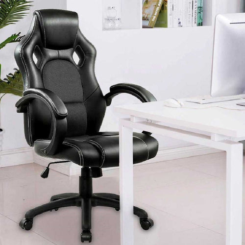 Sedia Gaming Poltrona Ufficio Direzionale 5Ruote Girevoli Sportiva Racer Nero