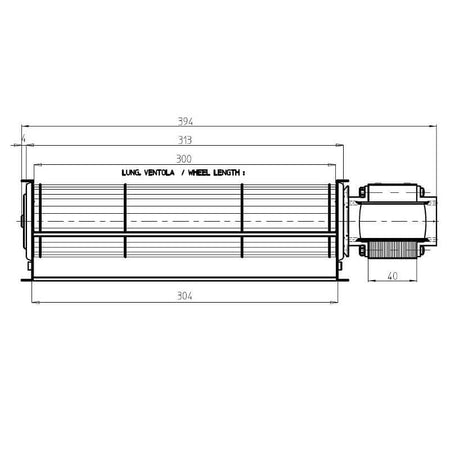 Ventola tangenziale FERGAS 4M7276 stufe a pellet 14706028