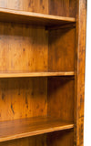 Biscottini Libreria in legno massello di tiglio finitura noce L108xPR38xH211 cm. Made in Italy