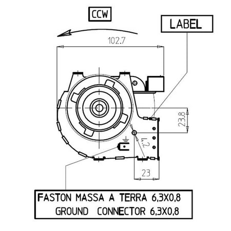 Ventola tangenziale FERGAS 4M7276 stufe a pellet 14706028