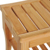Sgabello da Bagno in bambu Naturale con Panca Ripiano Portaoggetti bamboo