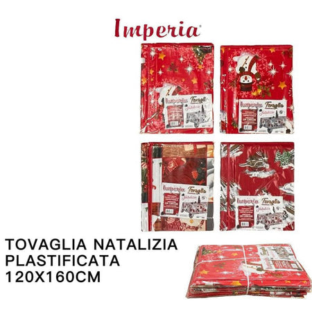 Tovaglia Copritavolo Natale Plastificata Antimacchia Varie Fantasie Mis. 120X160