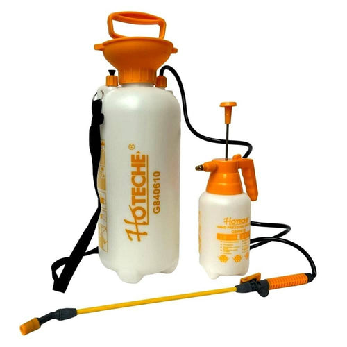 Pompa Irroratrice A Pressione 8 Litri + Spruzzino Vaporizzatore Manuale 1 Litro