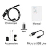 Telecamera Endoscopica 10 Mt Type-c Usb Mini Usb F Flessibile Impermeabile 6 Led
