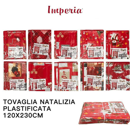 Tovaglia Copritavolo Natale Plastificata Antimacchia Varie Fantasie Mis. 120X230