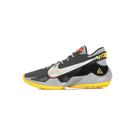 NIKE NBA Scarpa Bassa Uomo Zoom Freak 2 Black/metallic Silver/particle Grey da uomo