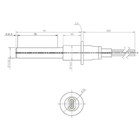 Resistenza accensione per stufe a pellet in ceramica 14701065