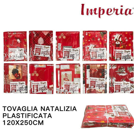 Tovaglia Copritavolo Natale Plastificata Antimacchia Varie Fantasie Mis. 120X250