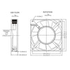 Ventilatore assiale con struttura in alluminio pressofuso 14703005