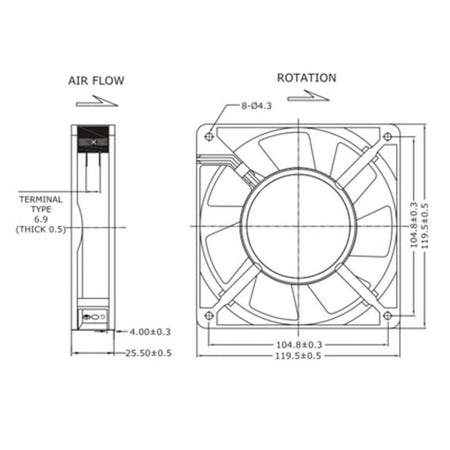 Ventilatore assiale con struttura in alluminio pressofuso 14703005