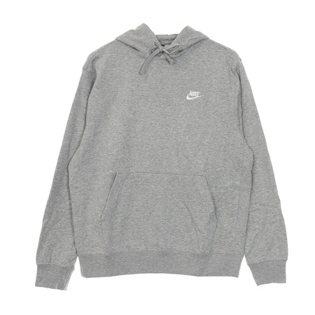 Nike Felpa Leggera Cappuccio Uomo Sportswear Club Hoodie Dk Grey Heather/matte Silver/white da uomo