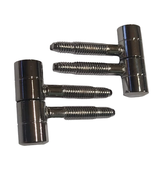 2 PEZZI - CERNIERE ANUBA TORNITE Ø13MM - IN ACCIAIO CROMATO - FEMMINE