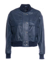 Lisa - Bomber Donna Blu in vera pelle