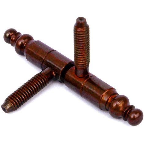 MASIDEF-MOBILIA-2 CERNIERE TORNITE CON TESTINA ANUBA D. 14mm BRONZATA