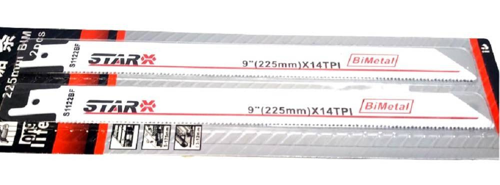 Set 2 Pz Lama Da 225 Mm Per Sega Seghetto A Gattuccio Per Metallo Ferro Similari