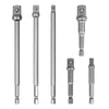 Kit 6 Adattatori Chiavi A Bussola Quadrate Impatto Percussione 1/4-3/8-1/2 96033