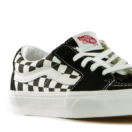 VANS Scarpa Bassa Uomo Sk8-low (canvas/suede) Black/checkerboard da uomo