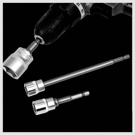 Kit 6 Adattatori Chiavi A Bussola Quadrate Impatto Percussione 1/4-3/8-1/2" 96033