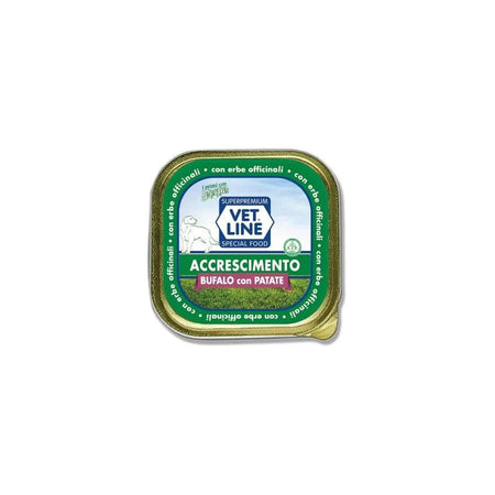 Vet Line mangime umido linea Accrescimento bufalo e patate