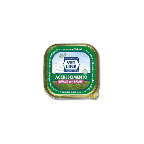 Vet Line mangime umido linea Accrescimento bufalo e patate